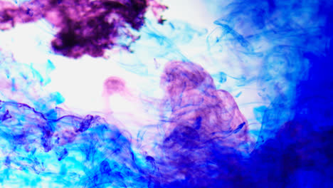 Purple-And-Blue-Paint-Or-Dye-Dropped-Into-Water-Against-White-Background-To-Create-Swirling-Colourful-Smoke-Background-3